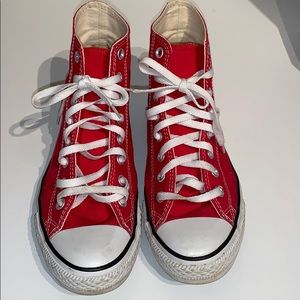 Converse red high tops